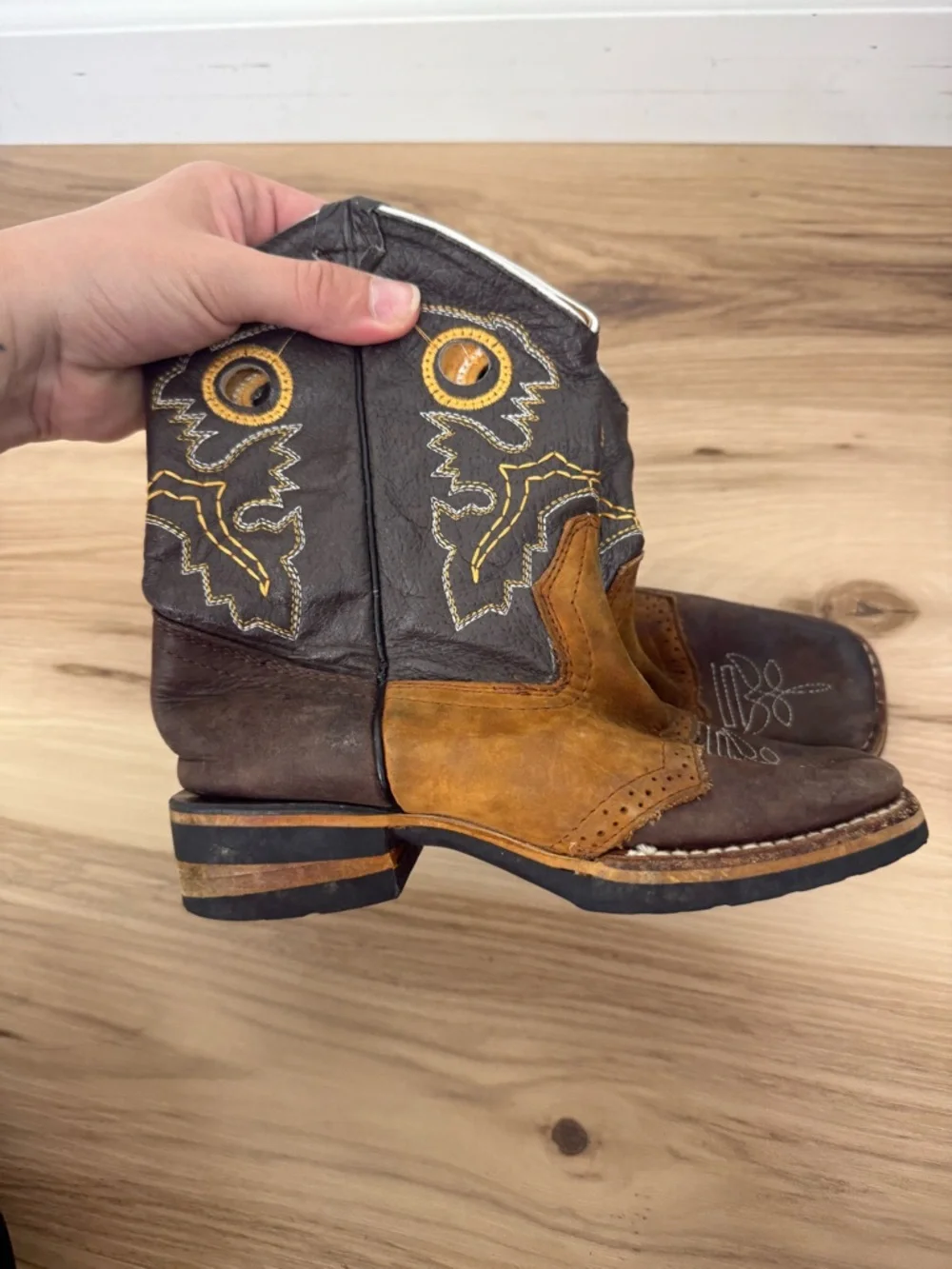 Old Corral Kids Two-Tone Brown Western Boots